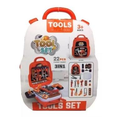 Imagem de Maleta Ferramentas Brinquedo Infantil Tool Set(Laranja)