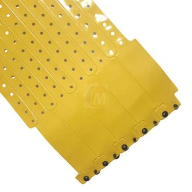 Imagem de Pulseira Vinil Adulta identificação Amarelo neon 10 Un - EGLopes