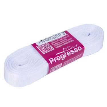 Imagem de Fita Gorgurão Progresso 15mm nº3 - 10m Cor 201 Branco - 01 unidade - F