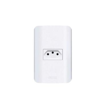 Imagem de Tomada mdl 10a pl 4x2 branca linha canoa 1613 romazi