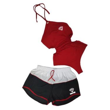 Imagem de Conjunto Maiô Feminino Com Bojo + Short - Gringas Model, Vermelho, Uni