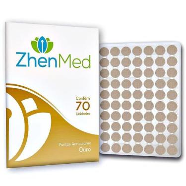 Imagem de Placa Acupuntura ZhenMed Ouro Esparadrapo Redondo - 70 unidades - L.Fe