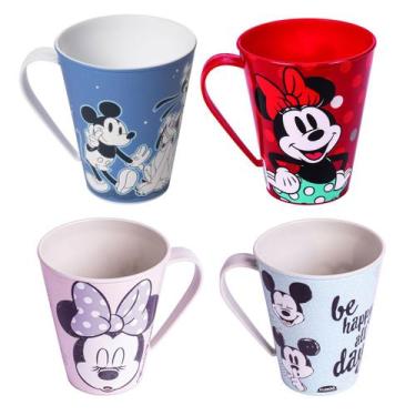 Imagem de Caneca com Alça 360 ml Mickey Minnie Disney Infantil Plasútil  - Plasu