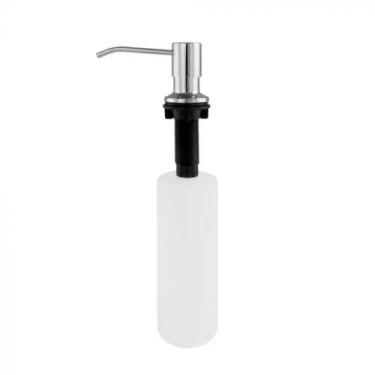 Imagem de Dosador para Detergente Embutido Inox 500ml Basic Cromado - Bela Metai