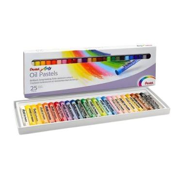 Imagem de Giz Pastel Oleoso Pentel Pnh Caixa com 25 Cores