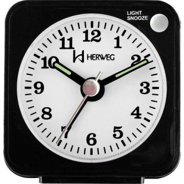 Imagem de Despertador Quartz Preto Herweg 2510