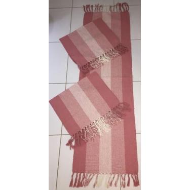 Imagem de Conjunto de Tapetes para Cozinha, Tapete e Passadeira, Decorativo com 3 peças (Salmão)