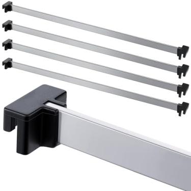 Imagem de Epakh 8 peças de clipe de trilho de arquivo suspenso de metal para divisor de arquivos, 4 peças de trilhos de armário de arquivo para pendurar moldura de pasta de arquivos para armazenamento de