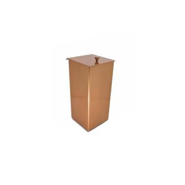 Imagem de Lixeira Inox Cobre Rose Para Banheiro - Tozzatto Inox