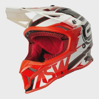 Imagem de Capacete asw fusion 2.0 blade preto vermelho branco tam 56