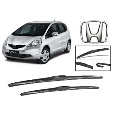 Imagem de Par De Palhetas Limpador De Parabrisa Dianteiro Modelo Premium Tipo Original para Honda Fit 2003 2004 2005 2006 2007 2008