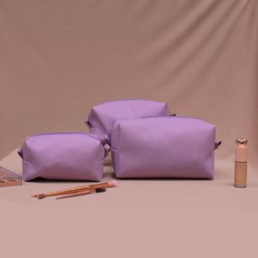 Imagem de Kit Necessaire 3 Peças Feminina Luxo Organizador de Viagem Multiuso Ma