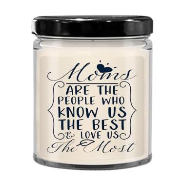 Imagem de Moms are The People Who Know Us The Most Candle, presente de Dia das Mães, vela de cera de soja, vela novidade derramada à mão, ideia de presente de aniversário e Natal
