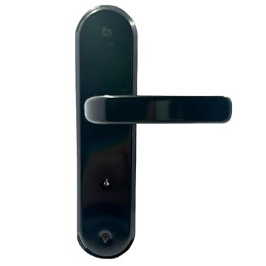 Imagem de Fechadura Preta Brilhante Para Portas Externas, Internas Ou de Banheiro(Banheiro/WC 514)