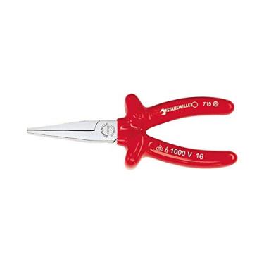 Imagem de Stahlwille Alicate de ponta plana VDE, cabo cromado longo L.160 mm cabeça cromada, isolamento revestido por imersão DIN EN 60900, certificado IEC 900 até 1000 V AC/1000 V