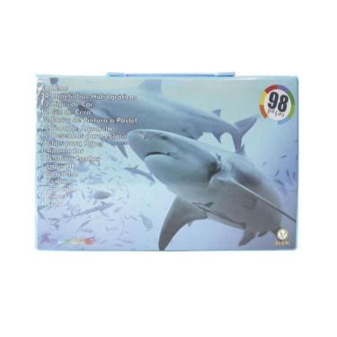 Imagem de Maleta escolar desenho 98pçs inmetro mt98 boy - Union Oceano, A, CARRO