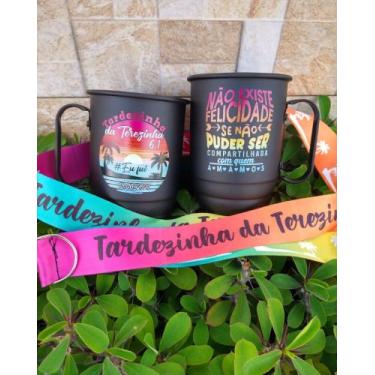 Imagem de Caneca de alumínio personalizada com tirante - Copo e Tirante - FESTEI