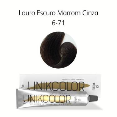 Imagem de Coloração UnikColor 6-71 Louro Escuro Marrom Cinza 50gr Gaboni Profess