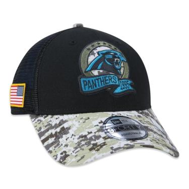 Imagem de Boné New Era Carolina Panthers Salute To Service Trucker 9FORTY Aba Curva Snapback-Masculino