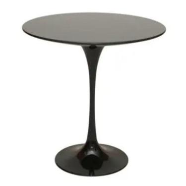 Imagem de Mesa Lateral Tulipa Saarinen Redonda 41 Cm Laqueada Preto