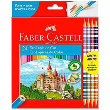 Imagem de Lapis Cor 24 Cores Faber-castell E 4 Lapis Bicolor