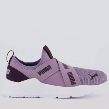 Imagem de Tênis Puma Wired Run Slip-On PS BDP Infantil Lilás, 33