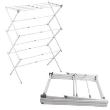 Imagem de Varal Vertical Retrátil Chão - Leve, Portátil E Resistente - Power Mai