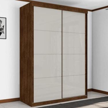 Imagem de Guarda Roupa Solteiro Belmont 2 Portas Malbec Off White - CASA H