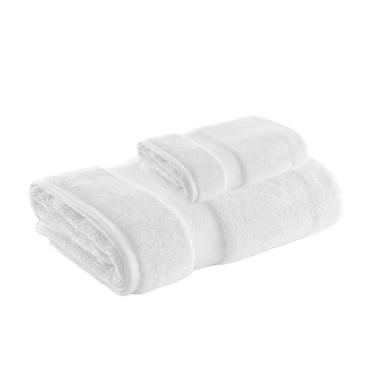 Imagem de Jogo de Toalha de Banho e Rosto Super Soft Zero Twist, 2 pe�as, Algod�o, Toque Macio, 500g/m�, Altihaus, Alta Absor��o, Durabilidade (Branco)