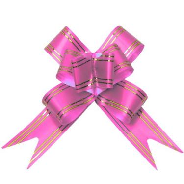 Imagem de 10 Laço Fácil para Presente 12mm - AAZ, Listrado Rosa