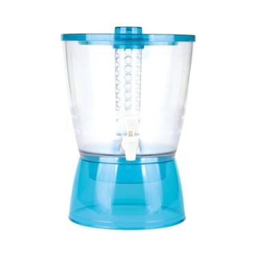 Imagem de YWJLQH Dispensador de bebidas, jarra de para festa, para geladeira, multifuncional, 6,5L, grande capacidade, dispensador de bebidas, chaleira fria, Azul