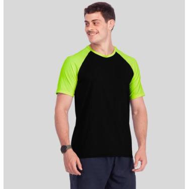 Imagem de Camisa Masculina Manga Curta Recorte Bicolor Tecido Uv+50 - ARUNA SUN,