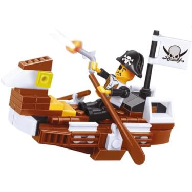 Imagem de Kit com Blocos para Montar Piratas 300 Peças