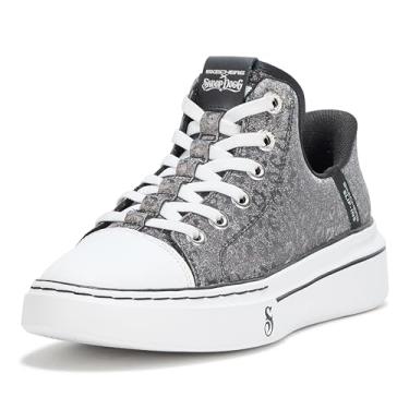 Imagem de Skechers Tênis feminino Snoop One-Disco Ocelot Hands Free Slip-ins, Preto/branco, 35