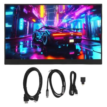 Imagem de EBTOOLS Monitor Portátil, Monitor de Jogos SRGB de 15,6 Polegadas HD 60HZ SRGB, Minihdmi Tipo C Exibir Com Kickstand, Extender Screen para Raspi, Laptop, Switch, Telefone