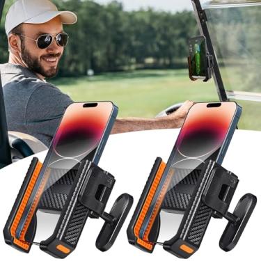 Imagem de Suporte magnético de telefone para carrinho de golfe – Suporte de telefone para carrinho de golfe com ímãs N52 para carro EZGO Club Yamaha – Suporte de telefone de golfe compatível com celular iPhone