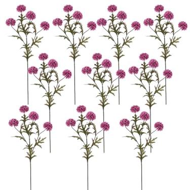 Imagem de 10 peças, 68,5 cm, artificial, 4 cabeças, bola de 4 cabeças, crisântemos para decoração de casa e casamento, decoração de outono, buquês de flores, buquês de flores para outono, dia das bruxas