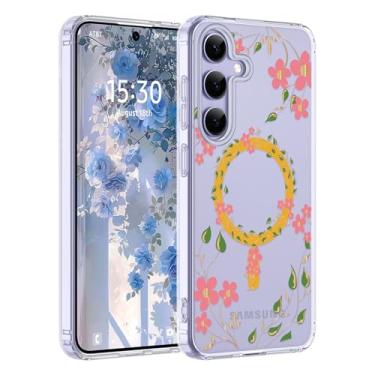 Imagem de Ratcase Capa floral para Samsung Galaxy S24 Plus/S25 Plus, [compatível com Magsafe] [proteção contra quedas] Slim Flower para Galaxy S24 Plus/S25 Plus