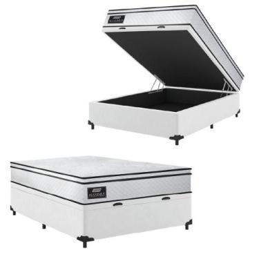 Imagem de Cama Box Baú Casal Gazin Colchão Molas Ensacadas - GAZIN COLCHÕES