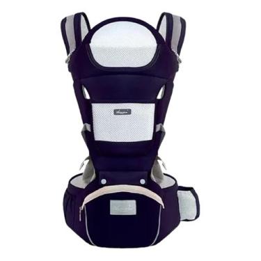 Imagem de Canguru Elegance 7 Posições Para Passeio c/Bebê Mucca Ergonômico Azul 