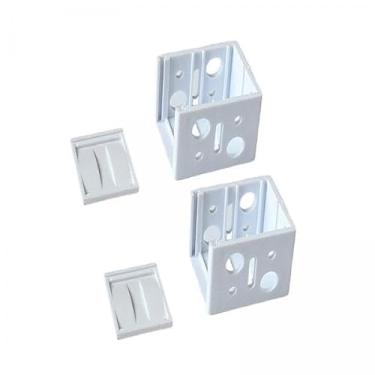 Imagem de ＫＬＫＣＭＳ 2x 2 Peças de Suporte Central para Persianas, Peças de Suporte para Trilho de Cabeça para Persianas