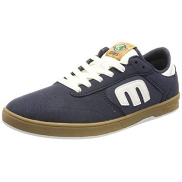 Imagem de Etnies Sapato masculino Calli Vulc cano baixo skate, Goma azul e branca, 9