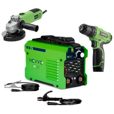 Imagem de Kit Máquina Inversora De Solda Fix1350 220v 105a Mma Tig + Esmerilhadeira Lixadeira Angular 500W 11000RPM 115mm 220V ESN500 + Parafusadeira Furadeira Profissional 12V 750Rpm 15Nm Sem Fio PFN12 NEVVO