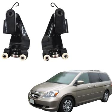 Imagem de Thomletha Rolos de porta deslizante preta dobradiça 1 par de substituição do lado esquerdo e direito para Odyssey 2005 2006 2007 2008 2009 2010 924-128 924-129