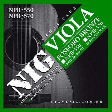 Imagem de Encordoamento para Viola Fósforo Bronze Cebolão em Mi NPB550 - NIG - N