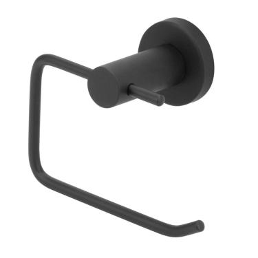 Imagem de Porta Papel Higiênico Papeleira Inox Luxo Preto/Black