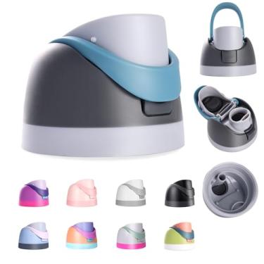 Imagem de Branbox Tampa de substituição para Owala Freesip, compatível com Owala Cup 473 ml, 680 g, 947 ml, 1,134 g, tampa superior de garrafa de água de um botão para Owala Freesip, à prova de vazamento, livre