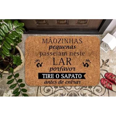 Imagem de Capacho Decorativo com Frases de Boas-Vindas 40x60cm | Tapete de Entrada Lavável, Antiderrapante – Ideal para Casa, Apartamento ou Varanda