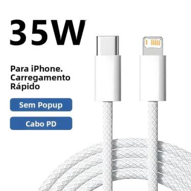 Imagem de Cabo PD Trançado De Carregamento Rápido De 35W Para iPhone 13 14 pro M