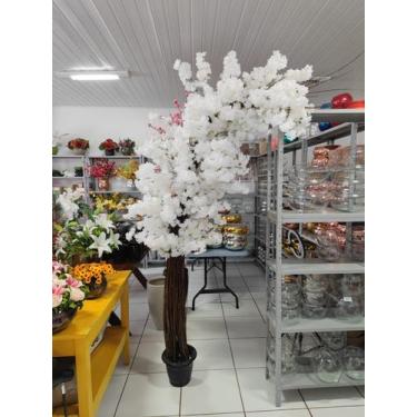 Imagem de Árvore Planta Artificial Flor Flores Cerejeira Branca - La Caza Store